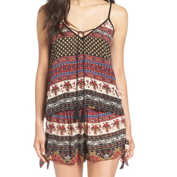 Band of Gypsies boho India printed side tie shorts - Picture 4 of 7